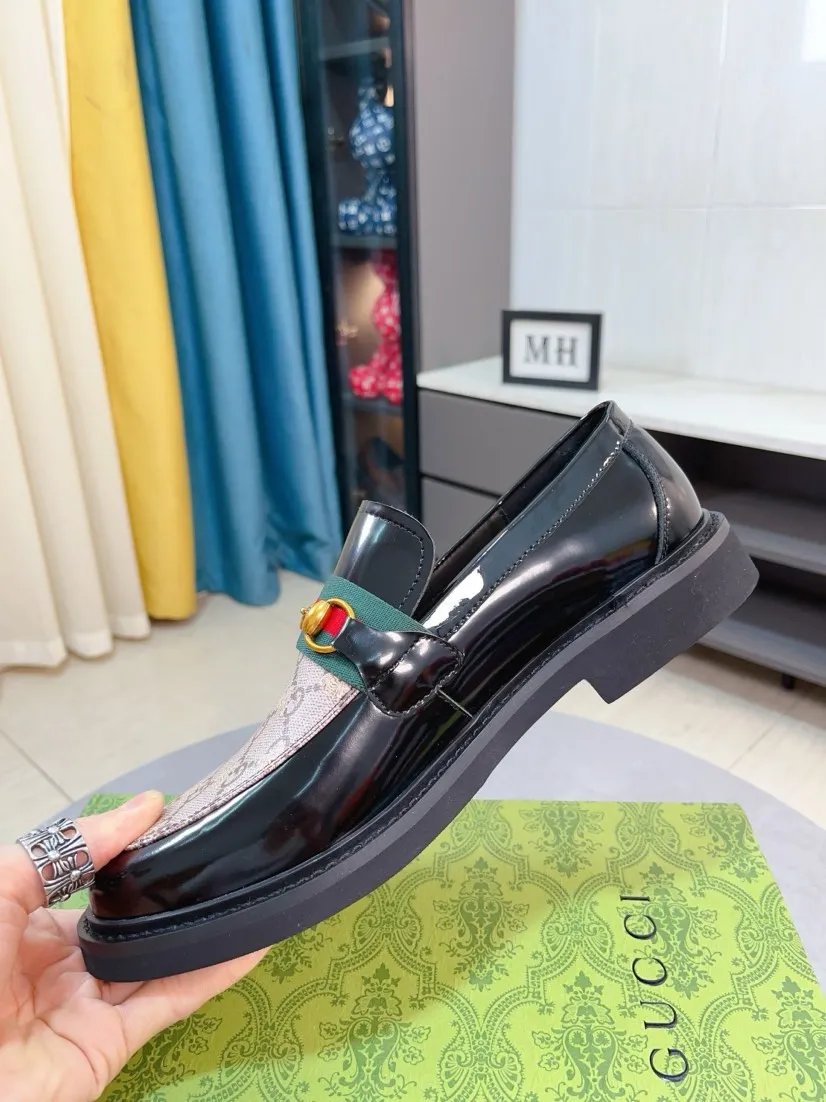Men's men's shoes💰560🌹🌹Niuli [GUCCI] Formal men's leather shoes [strong][strong][strong] New model coming ~ original quality ☺The upper is imported from Italy with open edges, the leather is soft and delicate, and the wear-resistant and non-slip combination outsole is dignified and domineering, and the luxury charm is unobstructed! The natural and free nouveau riche leads the trend. Code number: 38-44